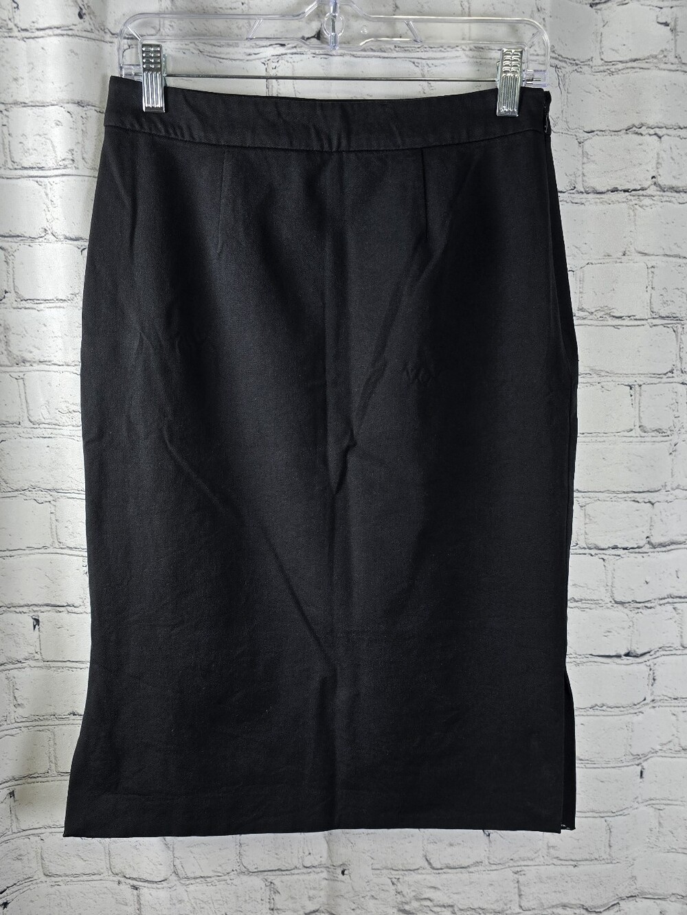 Anthropologie Women's Black Straight Pencil Skirt‎ Size 4